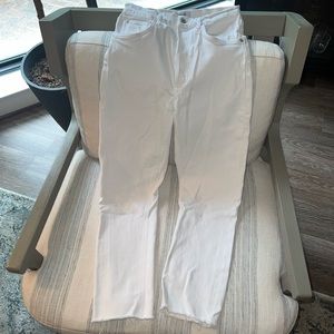 AGOLDE white boyfriend jeans